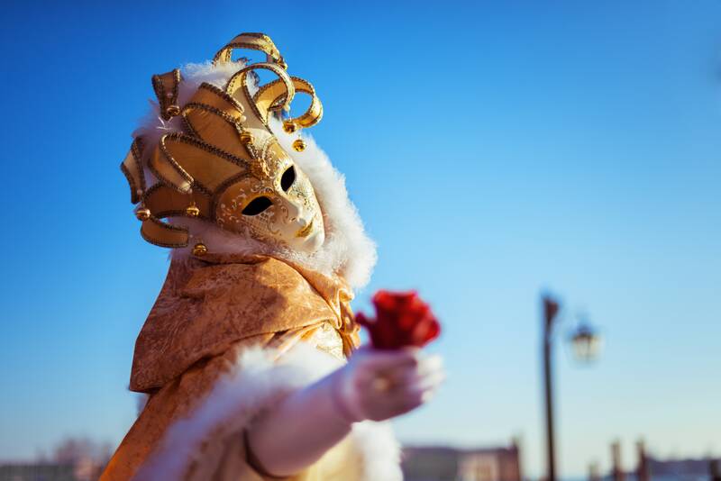 mask, young woman, masquerade