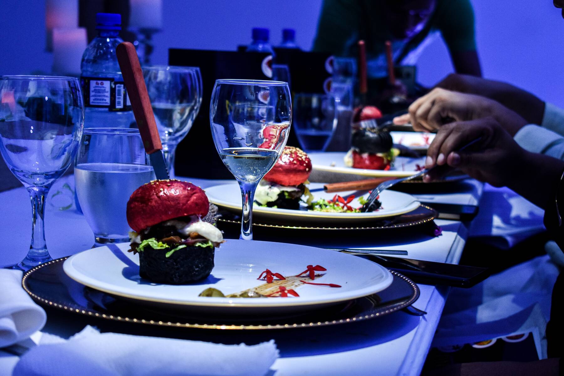 plate, glass, food