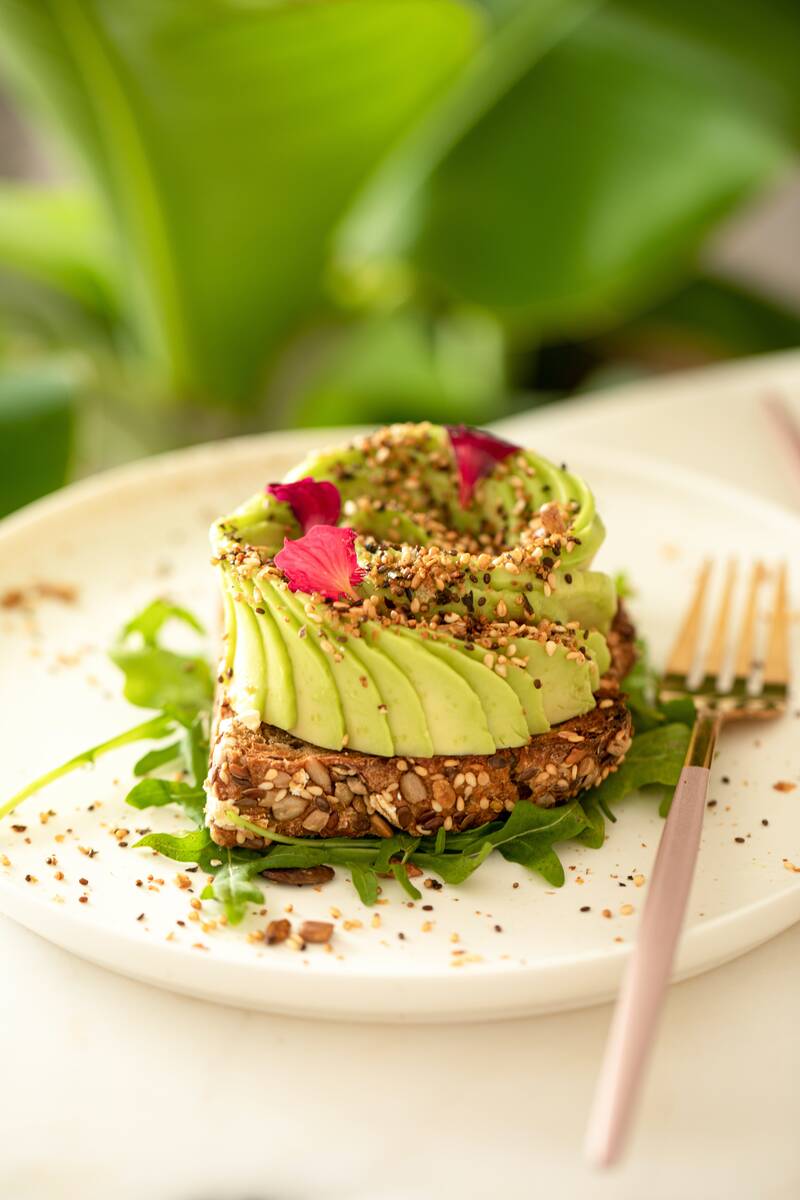 Vegetarian Avocado Brunch with Avocado Rose by Karolin Baitinger, Bakd&Raw